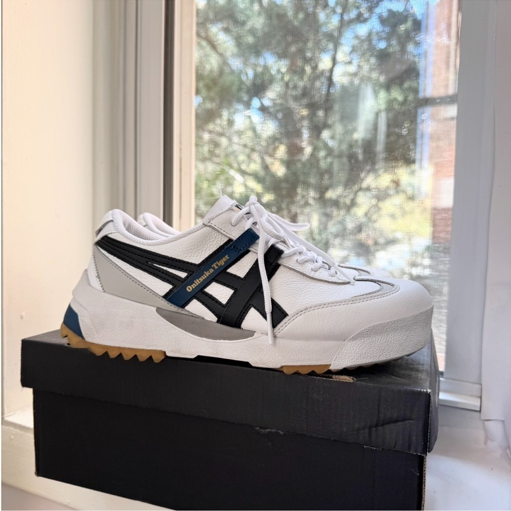 New Onitsuka Tiger Delegation Ex Sneakers White Black Womens 7.5